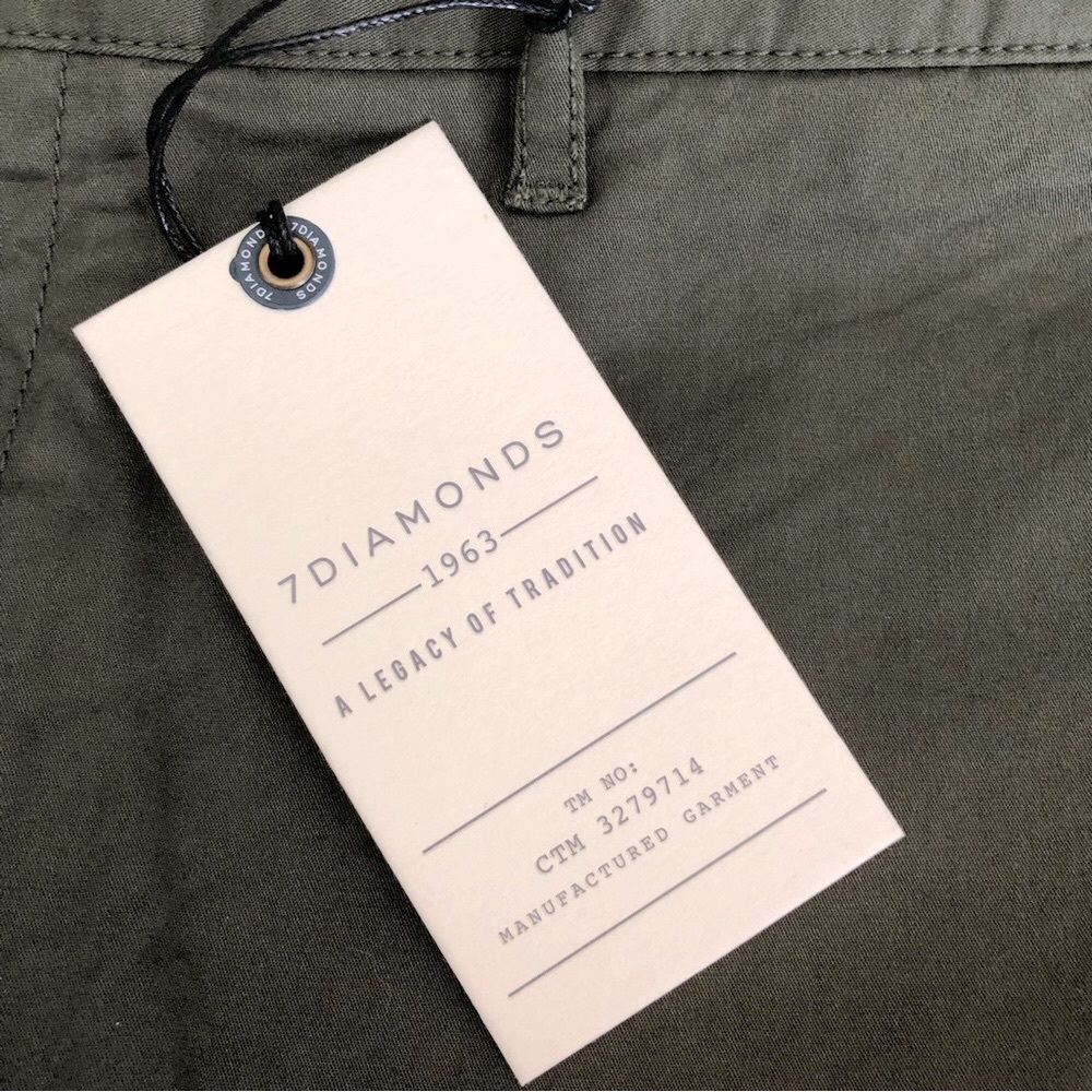 7 Diamonds Journey Olive Straight Leg  Chinos 36 x 32 - Picture 12 of 16